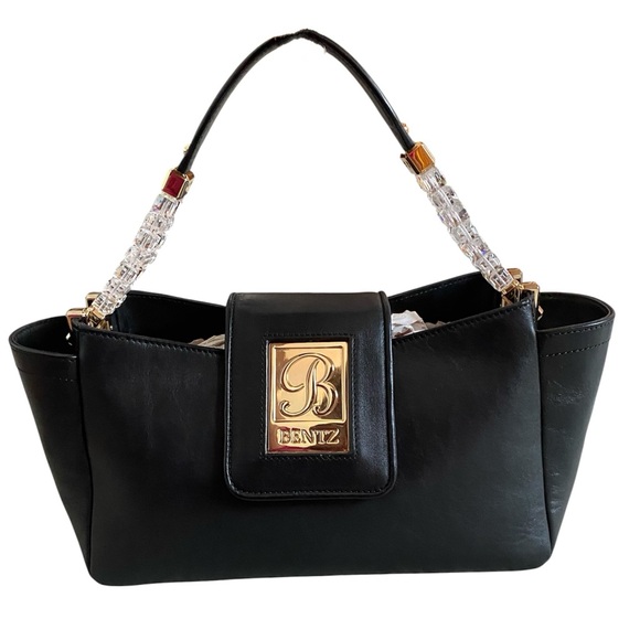 Bentz The Zellie Bag With Swarovski Crystal handles-Made in...